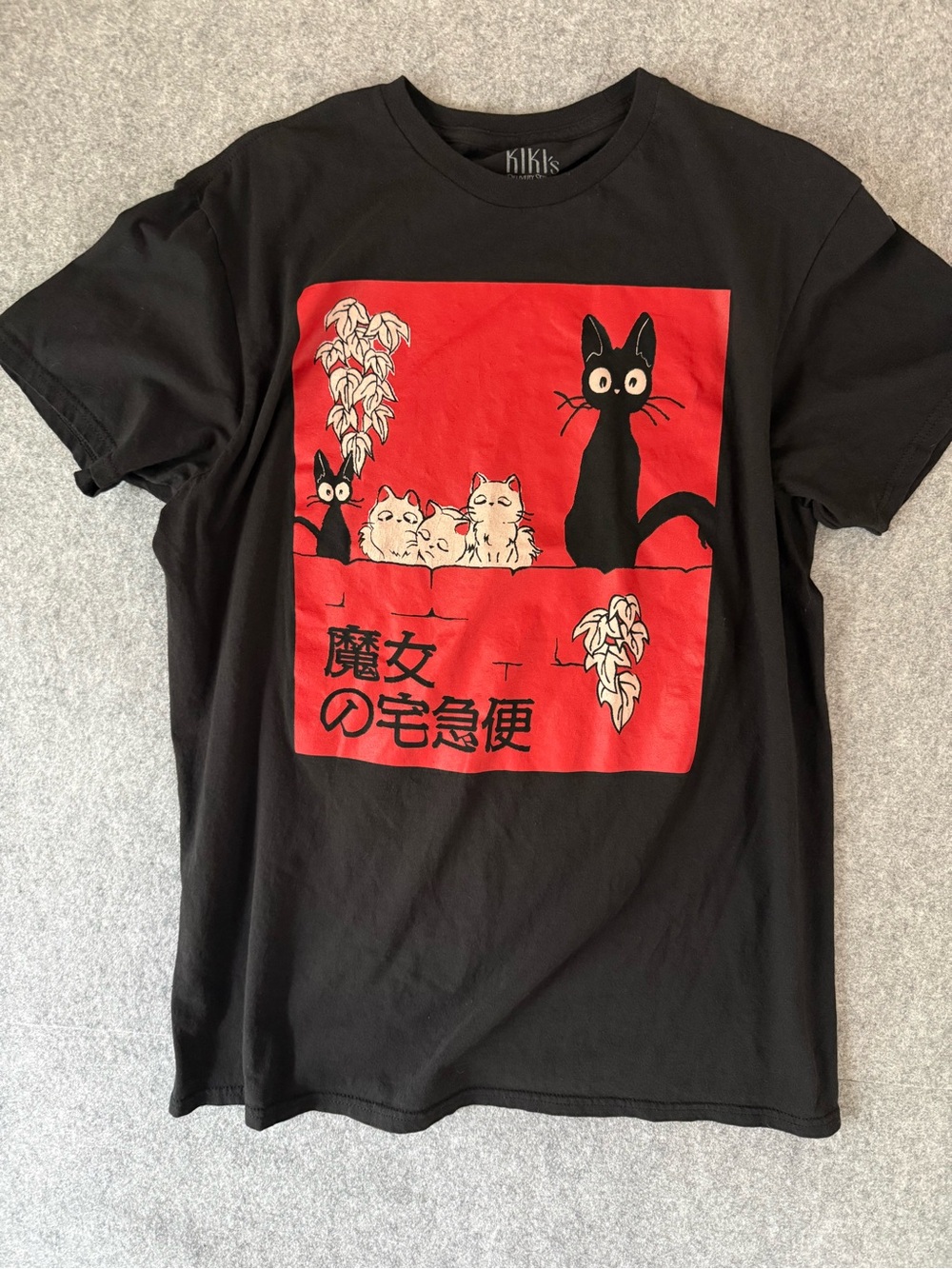 Her Universe Studio Ghibli Kiki's Delivery Service Jiji Cat Tee L